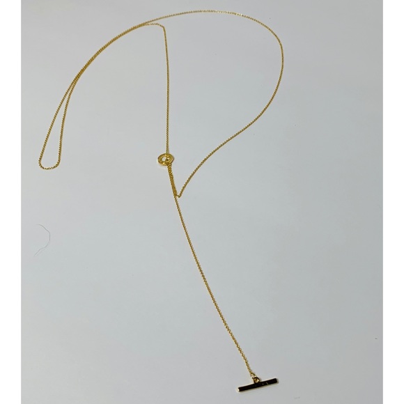 Dainty Gold Chain with Toggle & Loop Design - Picture 2 of 4